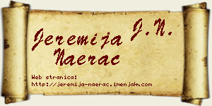 Jeremija Naerac vizit kartica